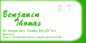 benjamin thomas business card